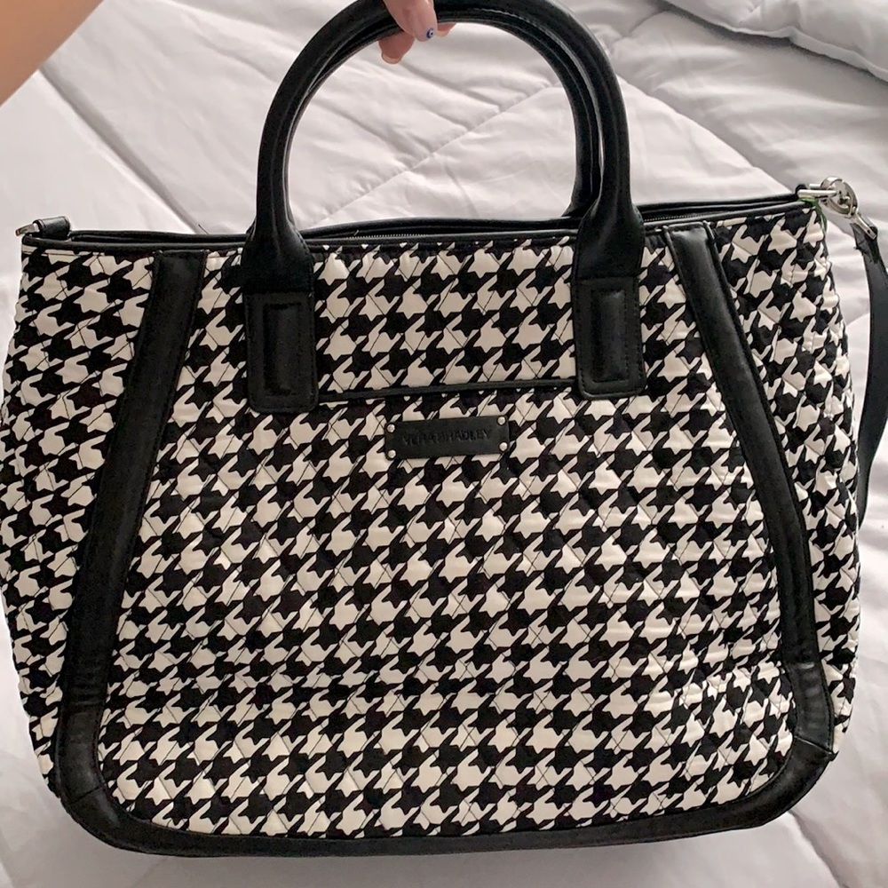 Vera Bradley Trapeze Tote Houndstooth NWT